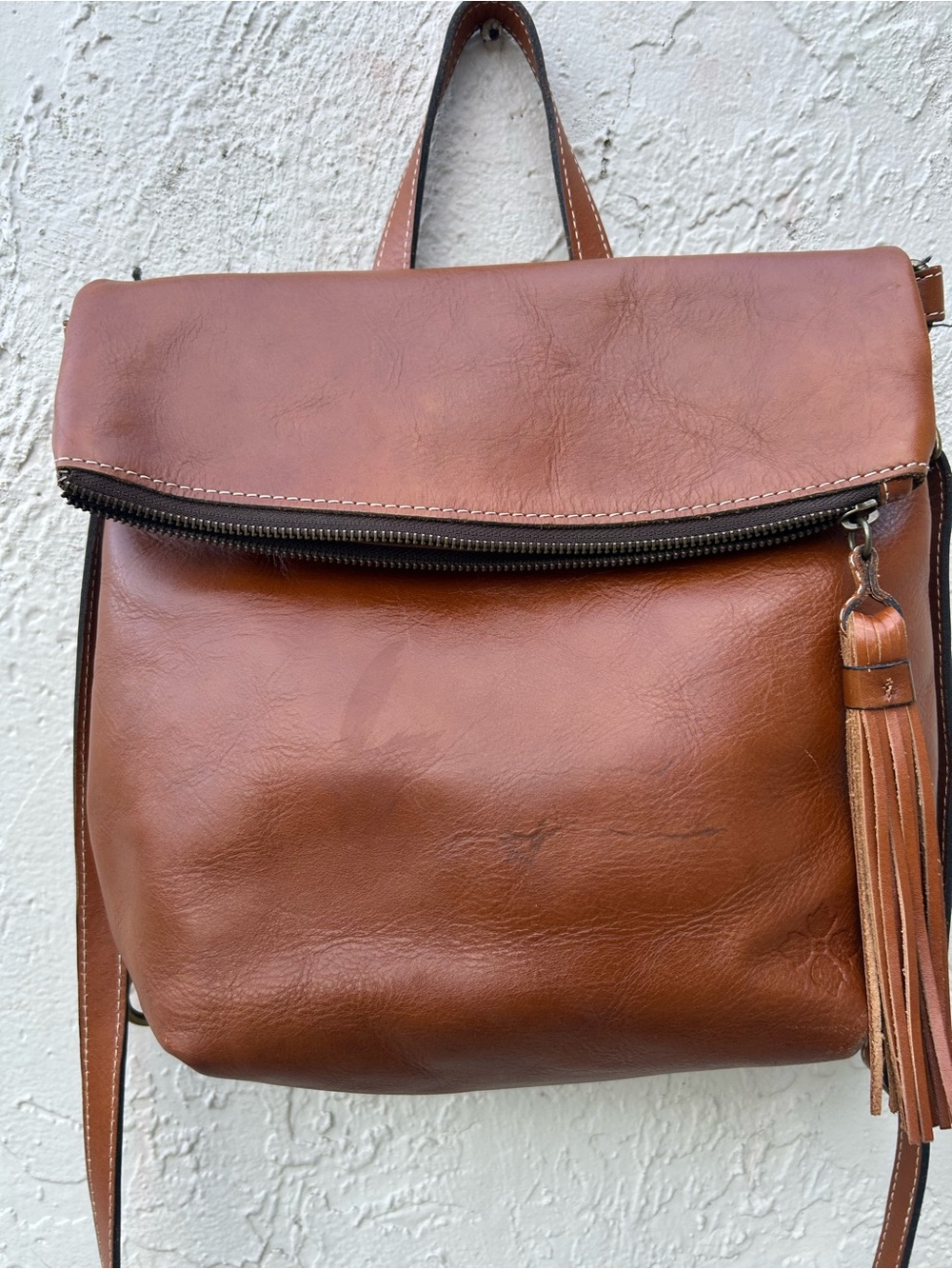 patricia nash luzille backpack Convertible Shoulder Bag Tan